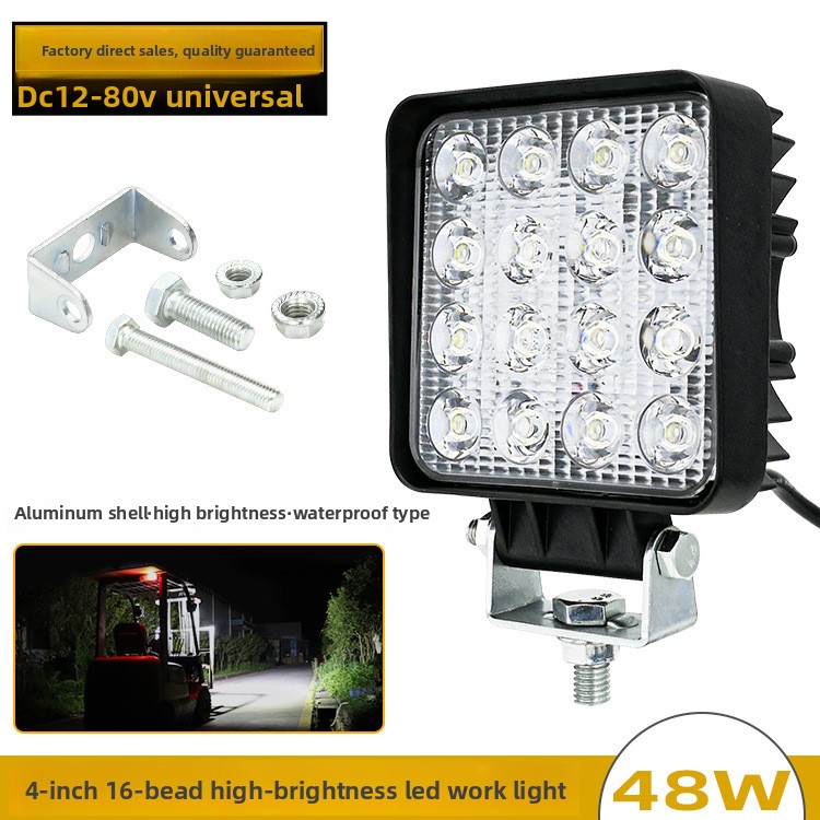 48W 16LED 4 Inch 12V 24V LED W - Heavy Equipment Forklift recension och pris