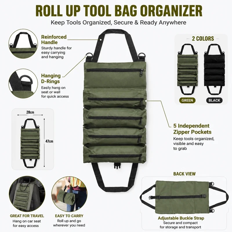 Heavy Duty Roll Up Tool Bag, O - Heavy Equipment Repair recension och pris