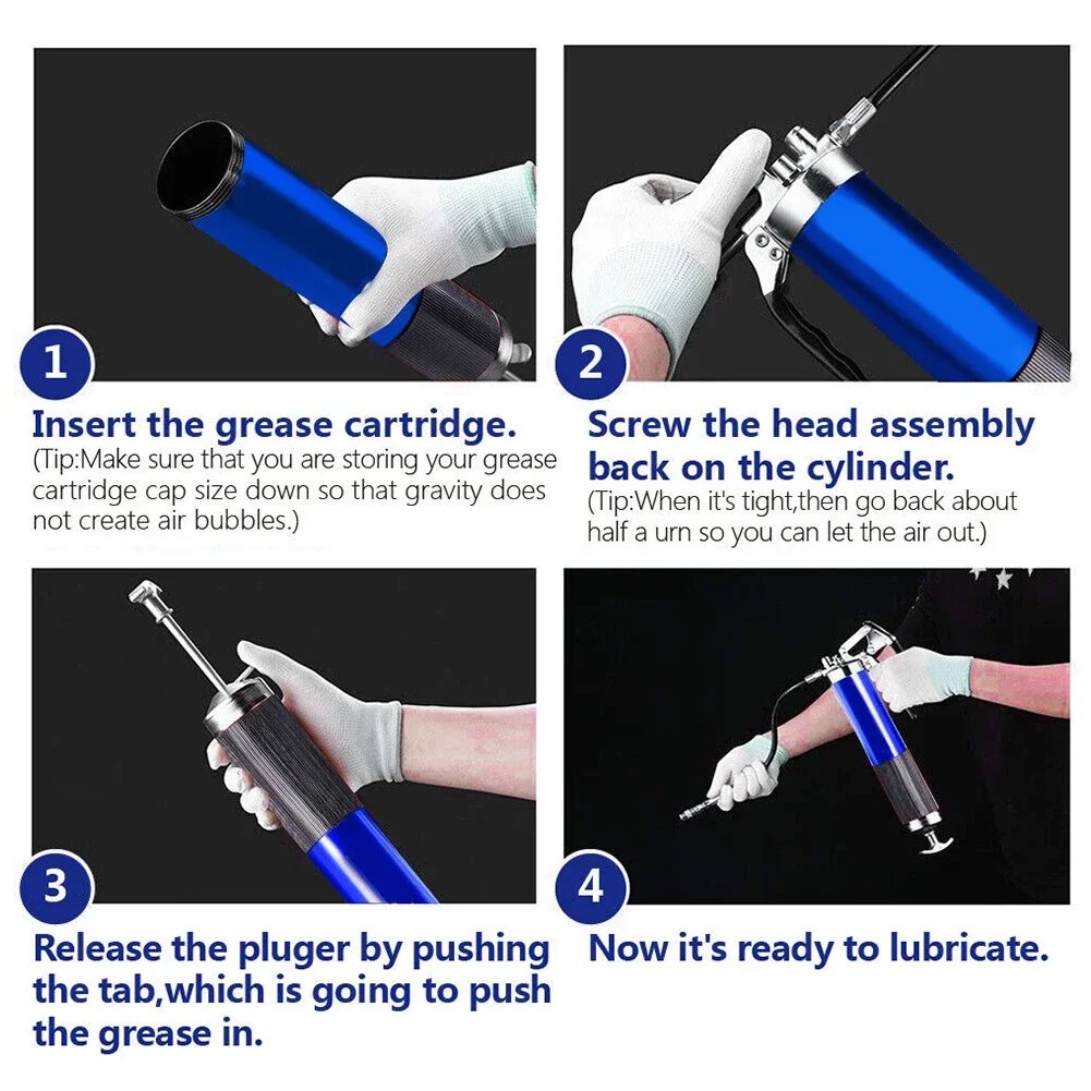 7000PSI Oil Grease Gun Kit Man - Heavy Equipment Repair recension och pris